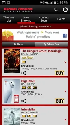 Harkins Theatres android App screenshot 3